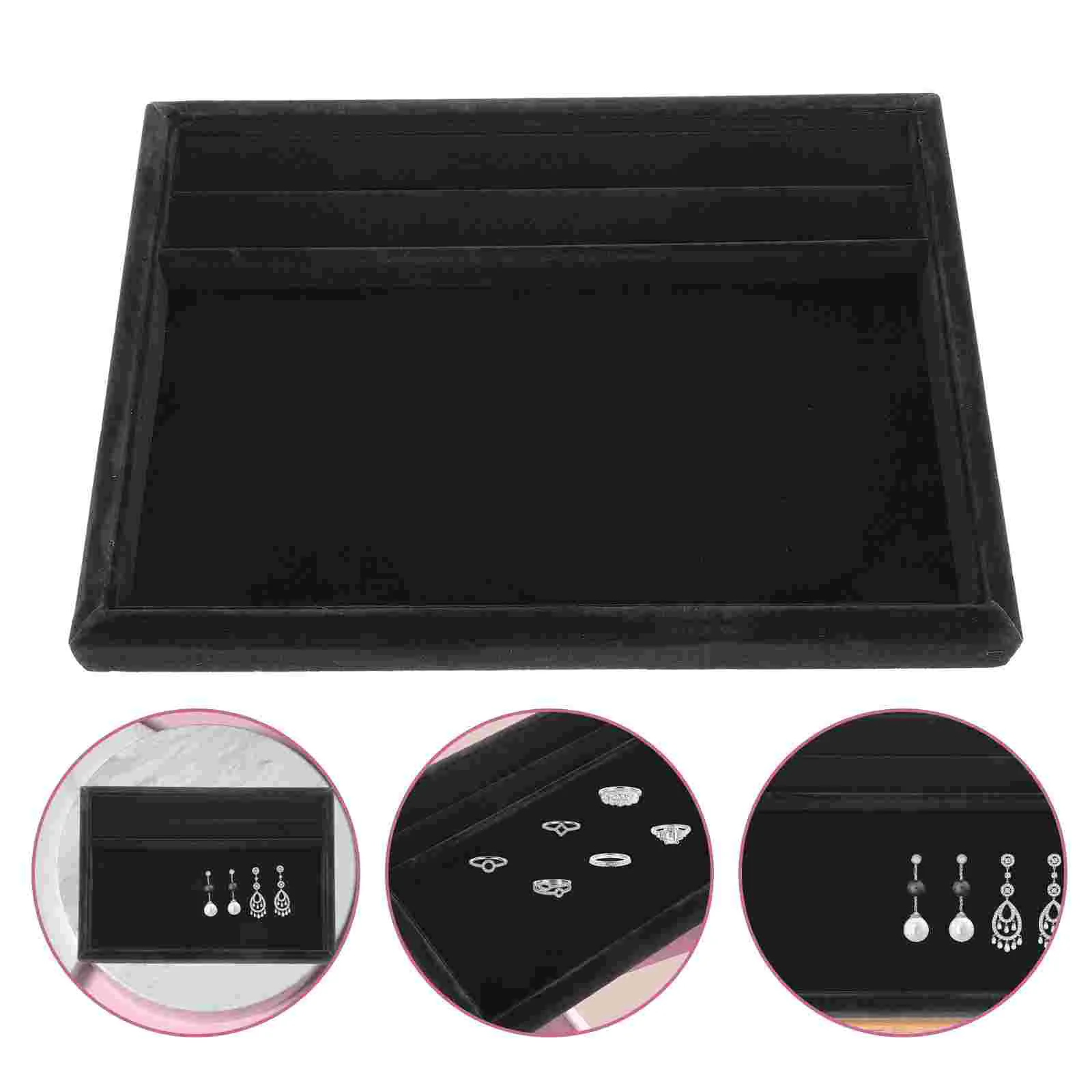 Display Tray Showcase Display Tray for Ring Earring Necklace Bracelet