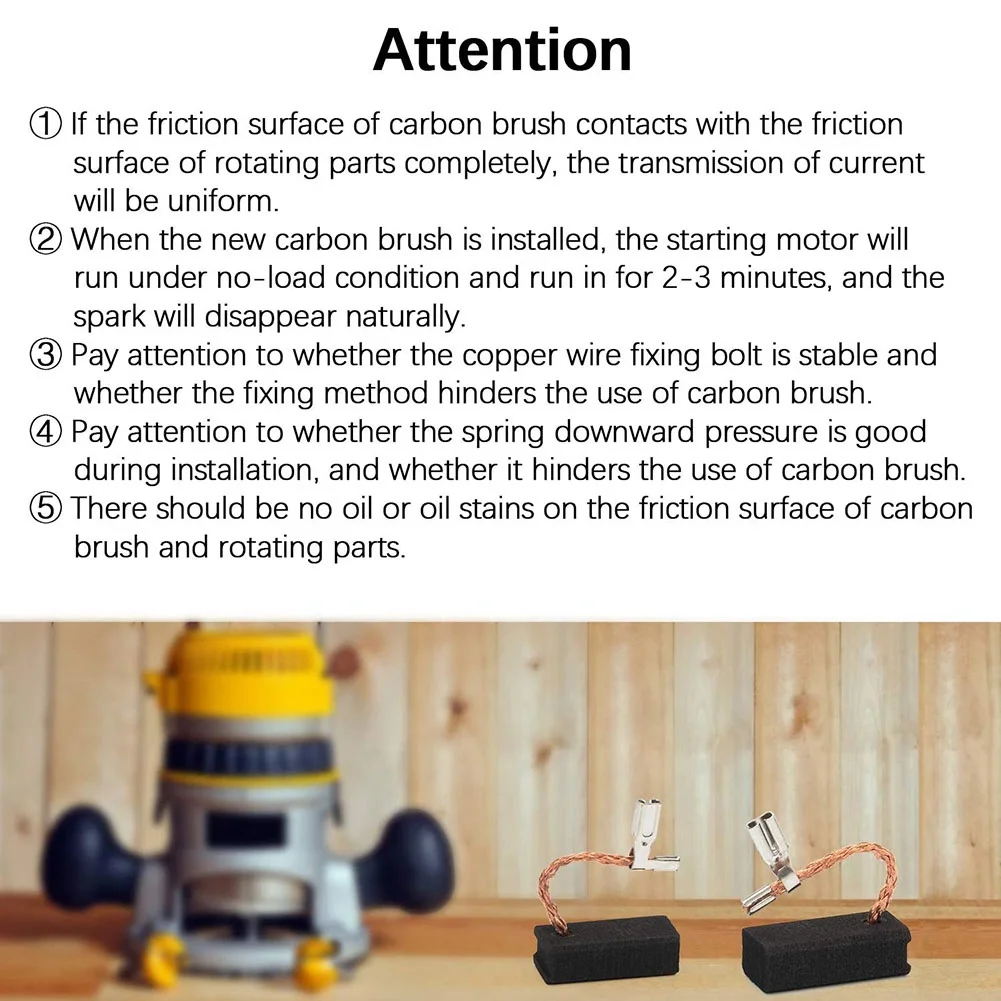 4 шт. Угольная щетка для маршрутизатора Dewalt DWP611 Porter Cable 450 замена DWP611PK A27343 (6X9X19.5 мм)