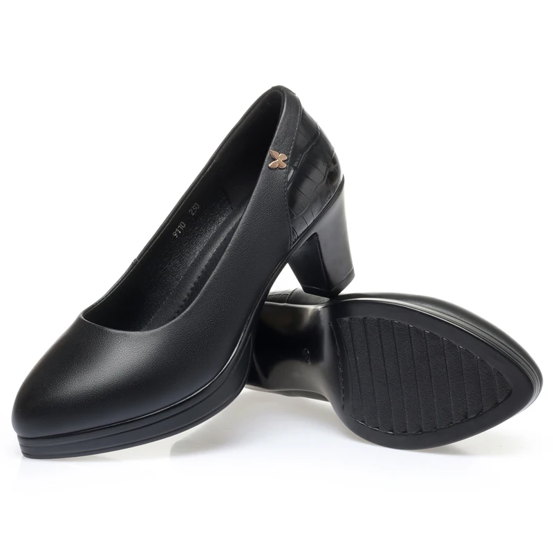 AIYUQI Women Dress Shoes Genuine Leather 2023 New Large Size 41 42  Women High Heels Spring Women Professional Shoes