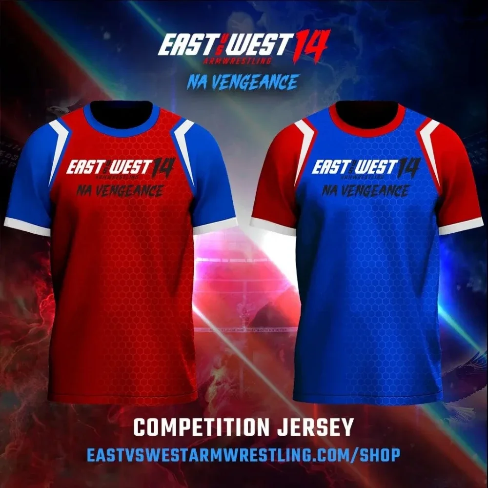 East Vs West 14 дьян Лартбт Джерси для борьбы энтузиасты запястий тренировочная форма