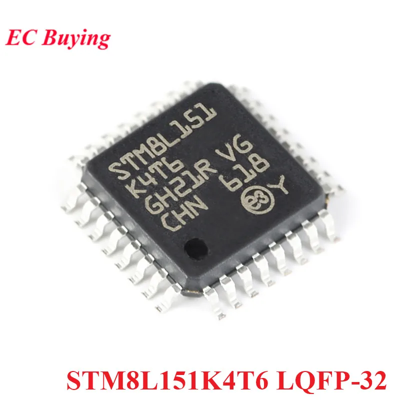 STM8L151K4T6 LQFP-32 STM8L151 STM8L 151K4T6 LQFP32 16 МГц 16 КБ Flash 8 бит микроконтроллер MCU IC чип контроллера новый оригинальный