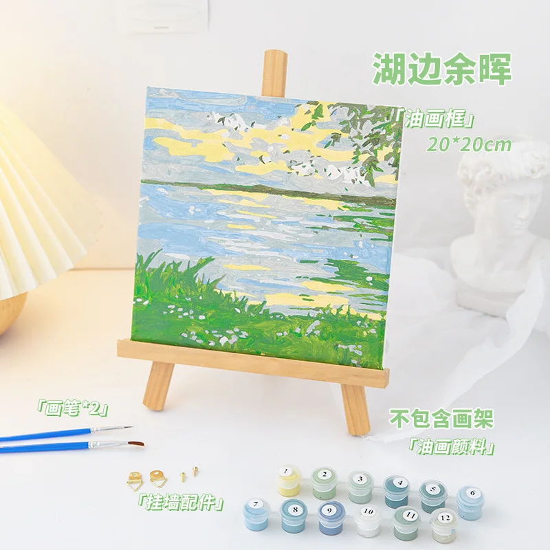 

4500Ann-Tulip diy digital oil painting oil painting acrylic flower painting explosion hand-filled landscape painting