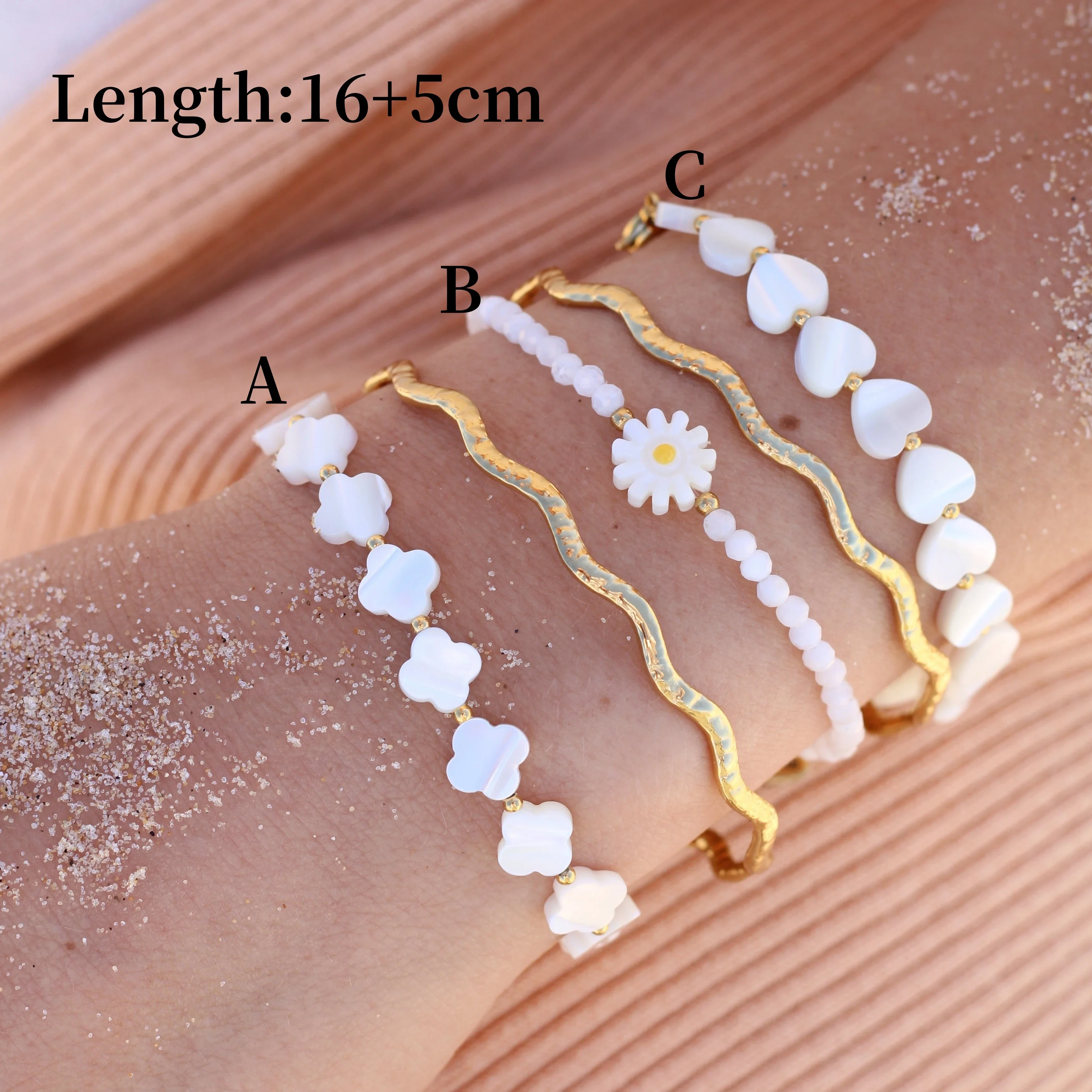 CCGOOD натуральная раковина сердце раньше Летний Пляжный браслет для серфинга