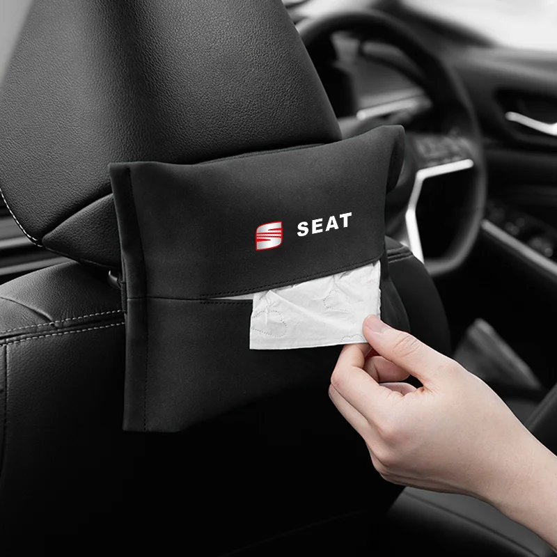 

Car Tissue Box Napkin Case Sun Visor Holder Auto Interior Storage Decoration Organizer Accessories For Seat3 Ibiza Leon Altea MK
