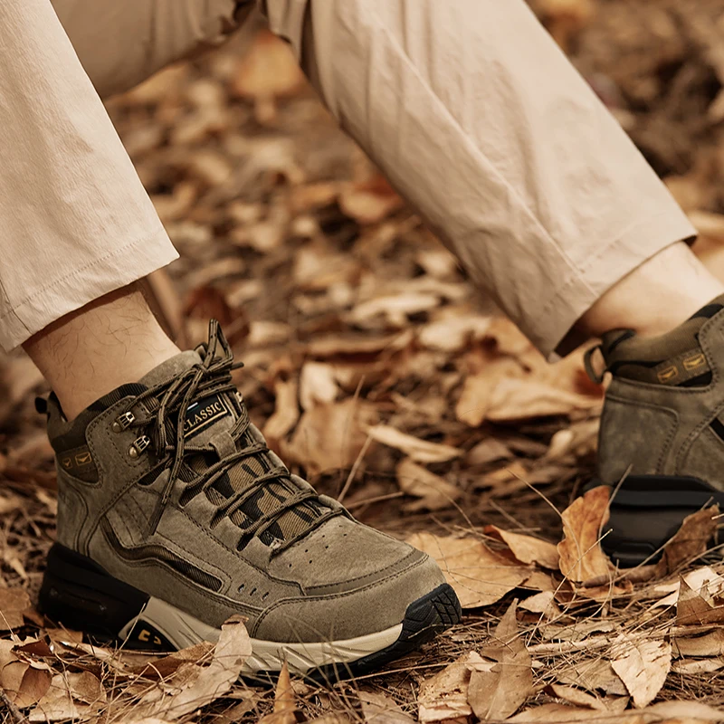 Мужские походные ботинки O.Z.TESHI, из коровьей кожи, для спорта наоткрытом воздухе, повседневные кроссовки для альпинизма, охоты, прогулок,Треккинговая обувь
