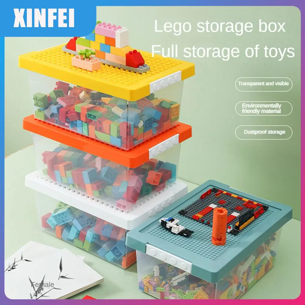 

Storage Tools Storage Box Children Toy Transparent Block Storage Box 36.5x24.5x17cm Building Block Toy Storage Box Safe Pp