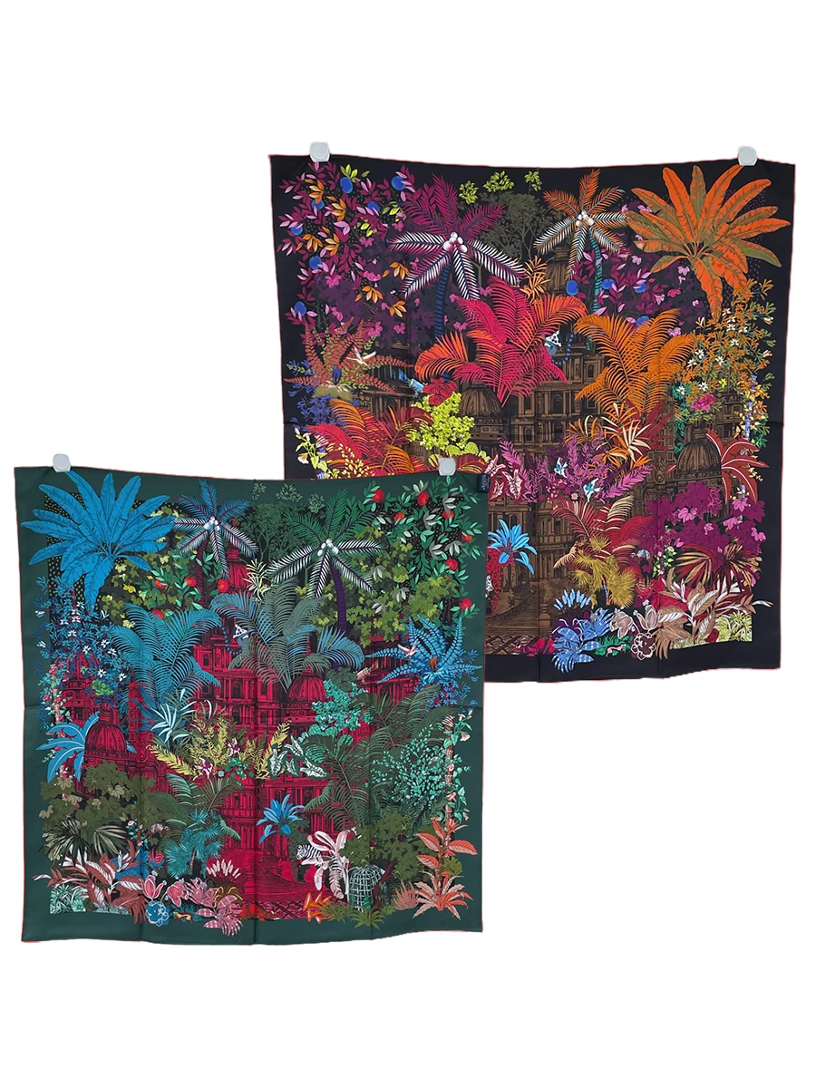 Двухсторонний 100% шелковый шарф из Твила тутового шелкопряда роскошные женские