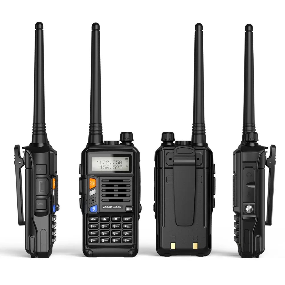 2pcs baofeng uv s9 plus walkie talkie 10w powerful cb radio transceiver long range portable two way radio set for hunting travel free global shipping