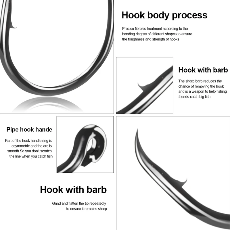 Набор рыболовных крючков из высокоуглеродистой стали 100 шт. рыболовные крючки с