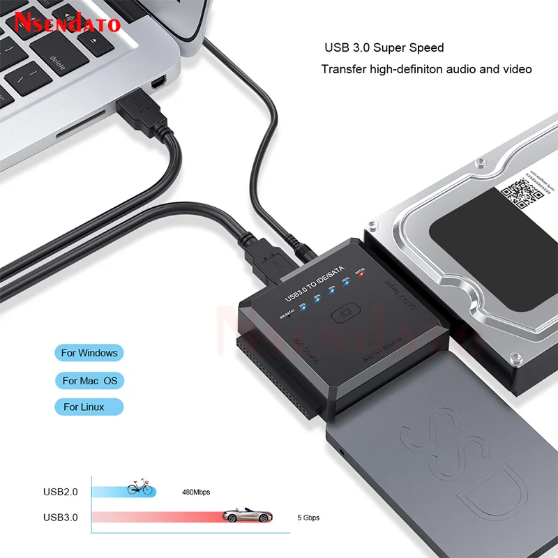 Адаптер Sata — USB 3.0 IDE SATA USB3.0 USB2.0 Кабель для жесткого диска 2 5 3 HDD SSD конвертера