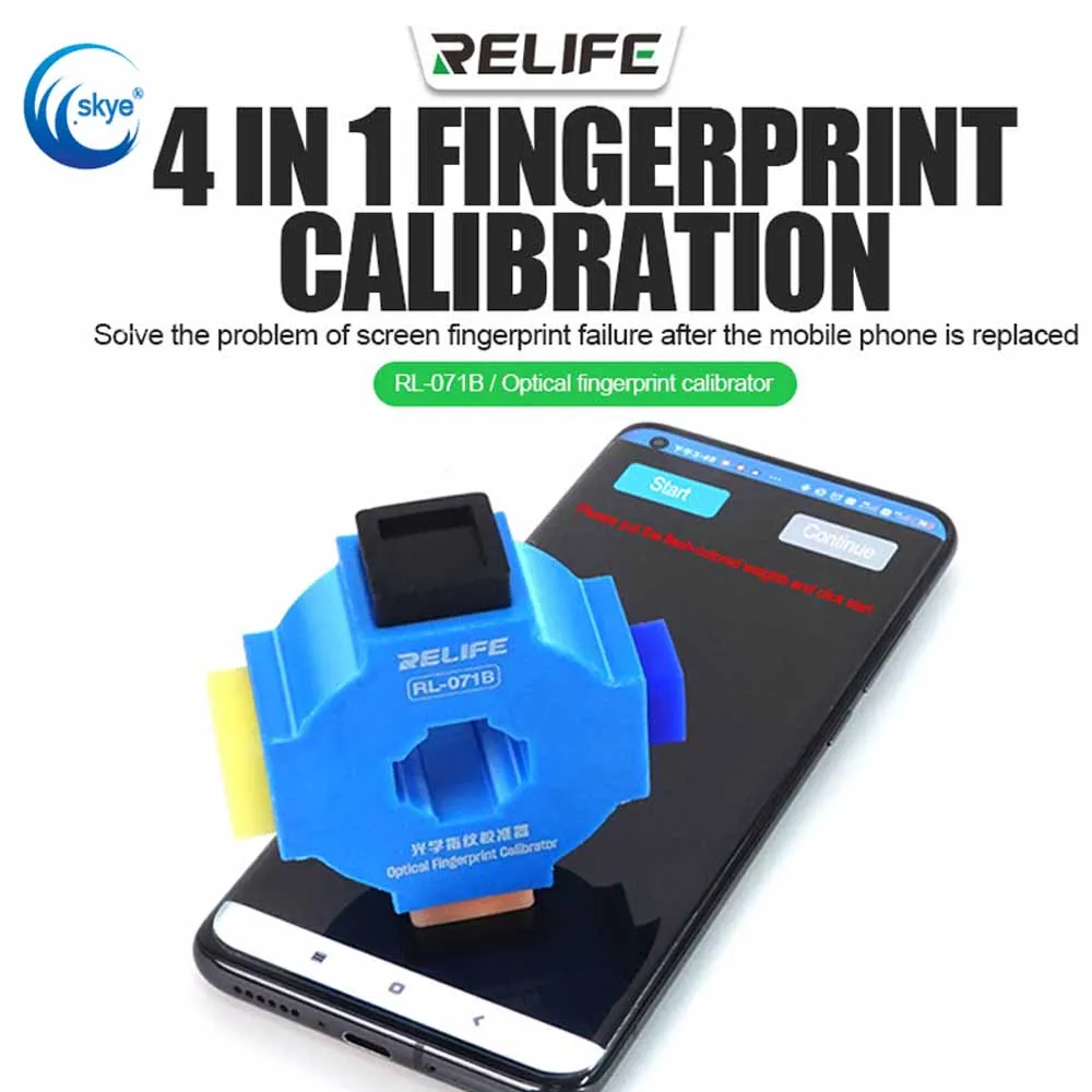 

Оптическая Калибровка для отпечатков пальцев RELIFE RL-071B 4 в 1 решает отказ от отпечатков пальцев на экране для HUAWEI/MI/OP/VI/ONE Plus