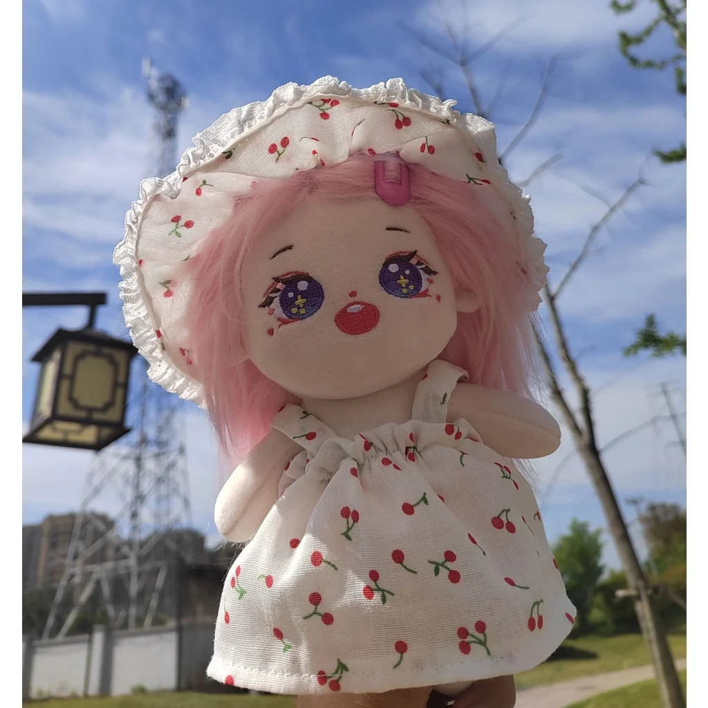 

Human Cotton Doll Dress Strap Skirt 20cm Cherry Doll Dress Up