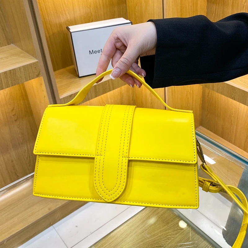 Luxury Brand Women's Fashion Portable Handbag Solid Square Leather Shoulder Bags For Women Simple Design Y2k Zadig Tote Sac