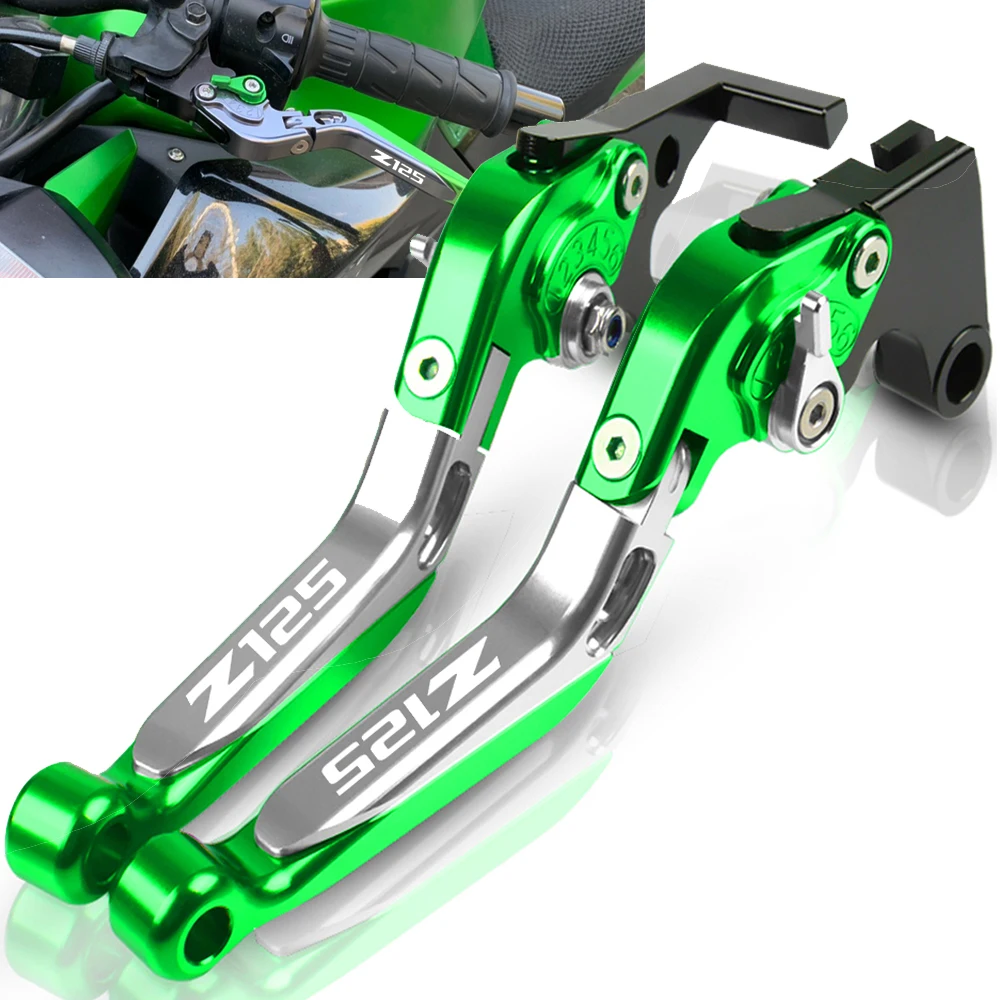 

Для Kawasaki Z125 2015 2016 2017 2018 2019 2020 мотоциклетные выдвижные рычаги сцепления, адаптер, регулируемая ручка тормоза Z125