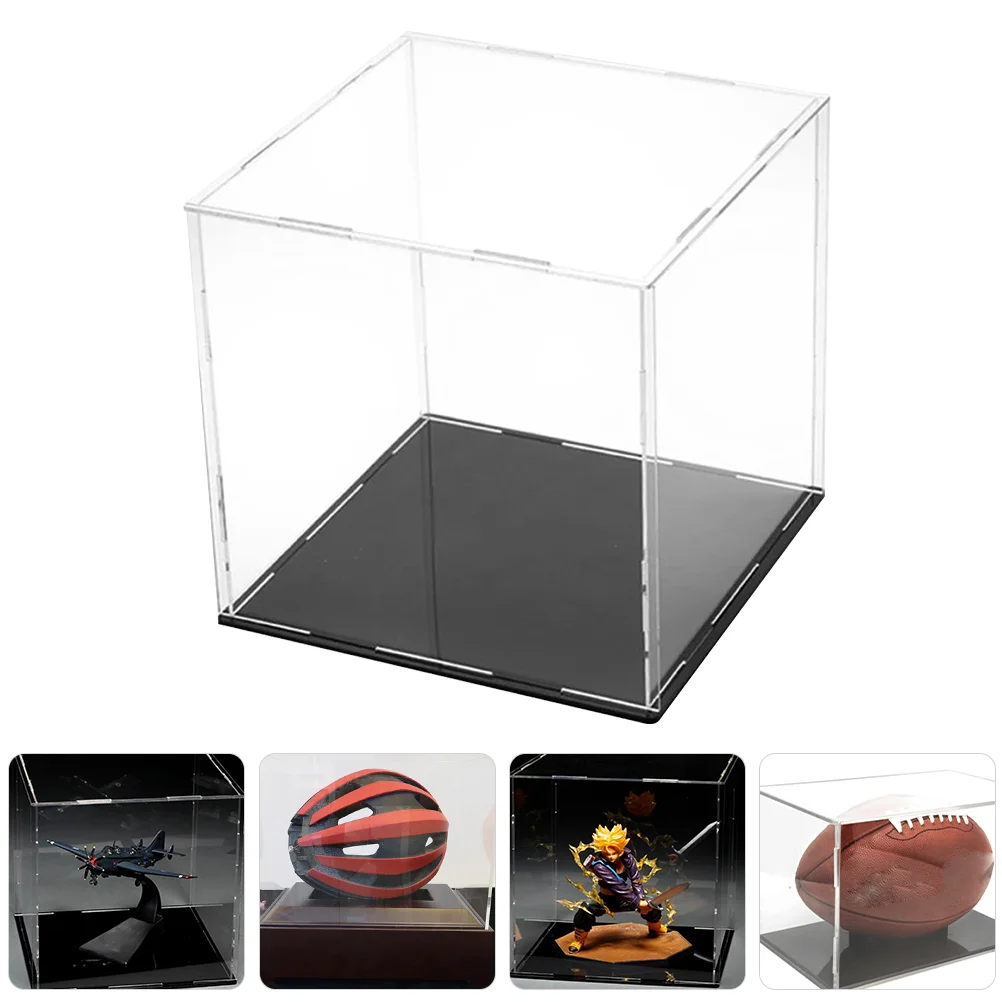 

Statue Display Case Figurine Toy Clear Handicrafts Storage Model Holder Figure