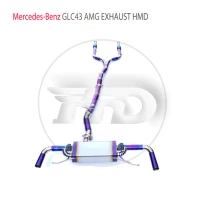 hmd car accessories titanium alloy catback exhaust pipe for mercedes benz glc43 amg custom valve stainless steel muffler