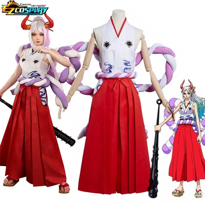 

Womens Anime One Piece Vest and Pants Cosplay Costume Yamato Nico Robin Adult Outfits Halloween Carnival Party Uniform Suit