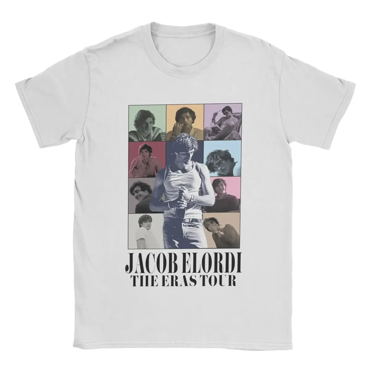 Мужская футболка с коротким рукавом и круглым вырезом из натурального хлопка