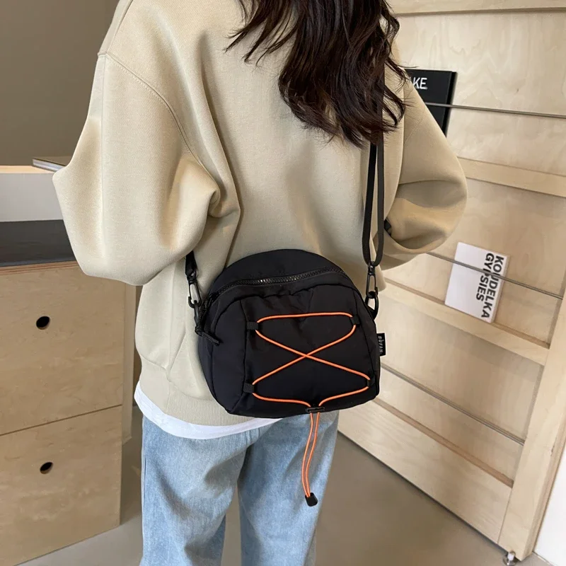 Нейлоновая Лоскутная Сумка Через Плечо В Повседневном Стиле Большая