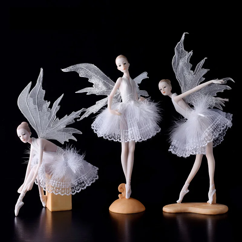 

Modern Resin Ornaments Ballet Angel Dancing Girl Character Home Livingroom Desktop Figurines Decoration Crafts Birthday Gifts