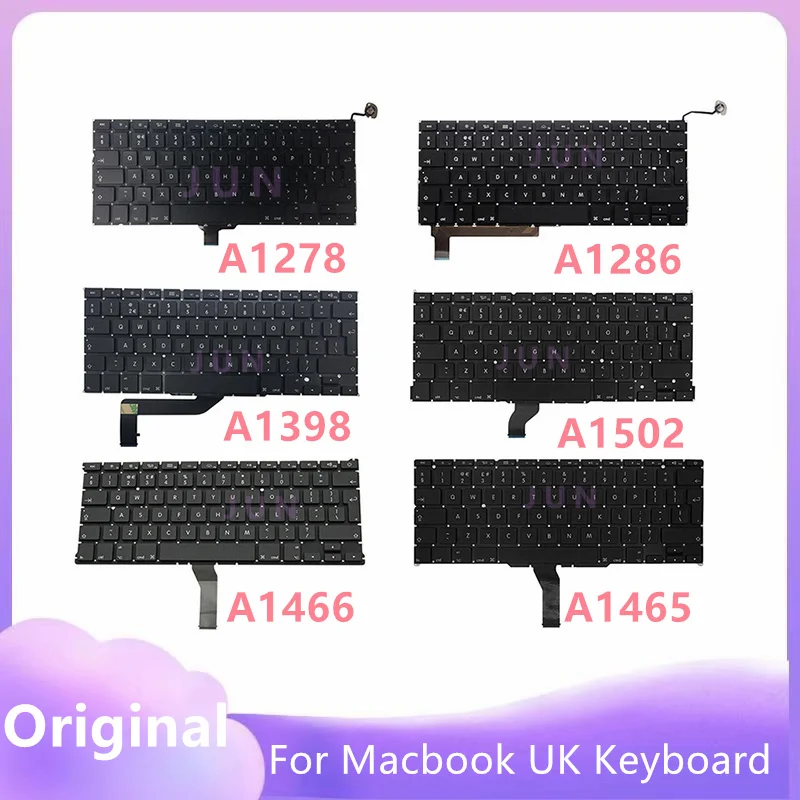 

Original Laptop A1278 A1286 A1398 A1466 A1465 A1502 A1425 A1370 Keyboard UK US For Macbook Air Pro Retina 2012-2015
