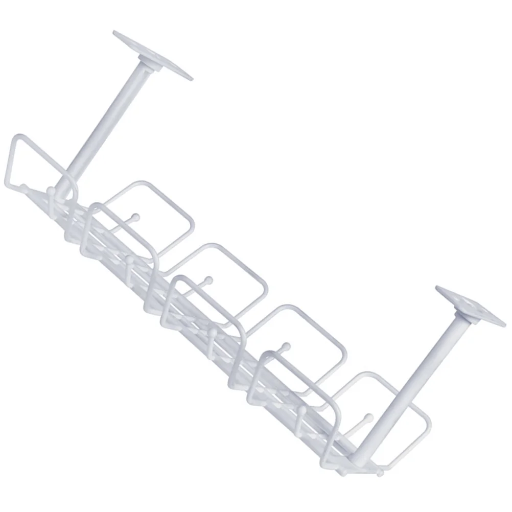 

Deskcable Tray Basket Organizer Wire Rack Management Storage Cord Kitchen Home Hanging Cabinet Drill Traysmug Metal Utensil