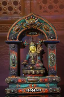 12 tibetan temple collection old bronze painted mosaic gem dzi beads animal pattern padmasambhava buddhist niche worship buddha