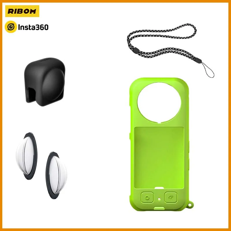 

Новый силиконовый защитный чехол для Insta360 X3, Защитная крышка для объектива Insta 360X3, аксессуары