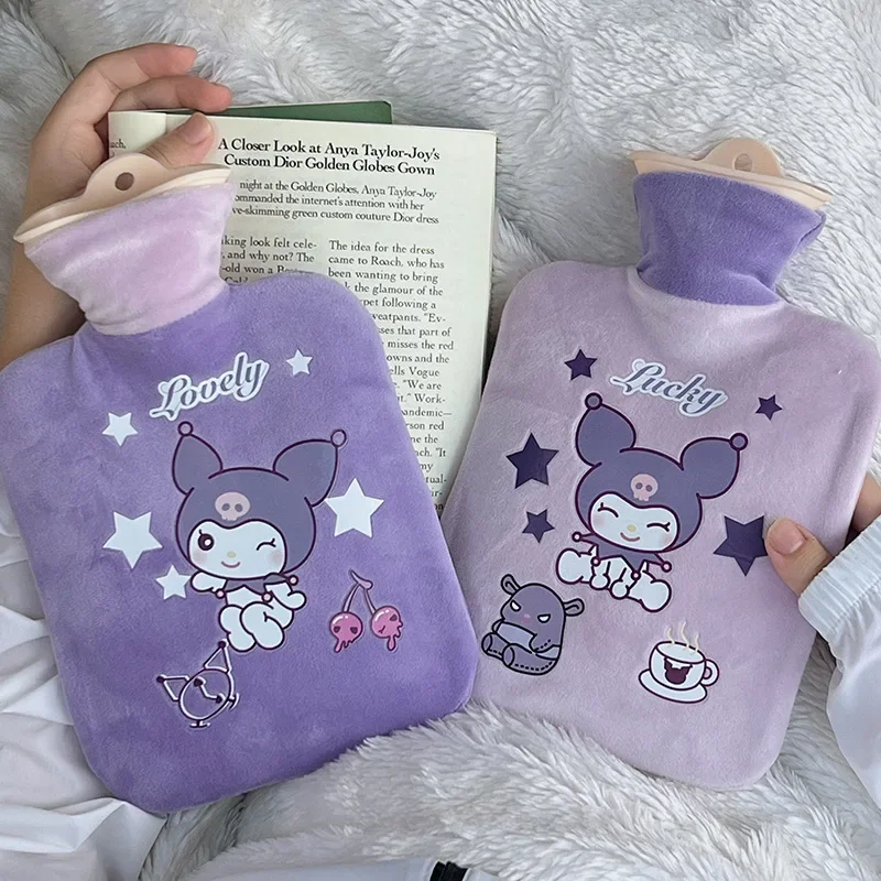 Сумка для бутылки с горячей водой Sanrio Kuromi плюшевая подставка на плечо рук теплым