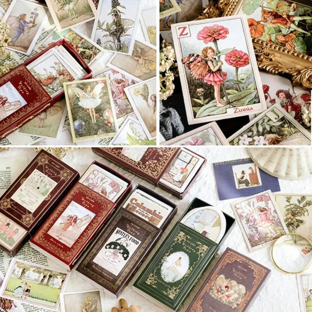 Ретро сказочный город серия журнал спичечная коробка дневник Винтажные стикеры