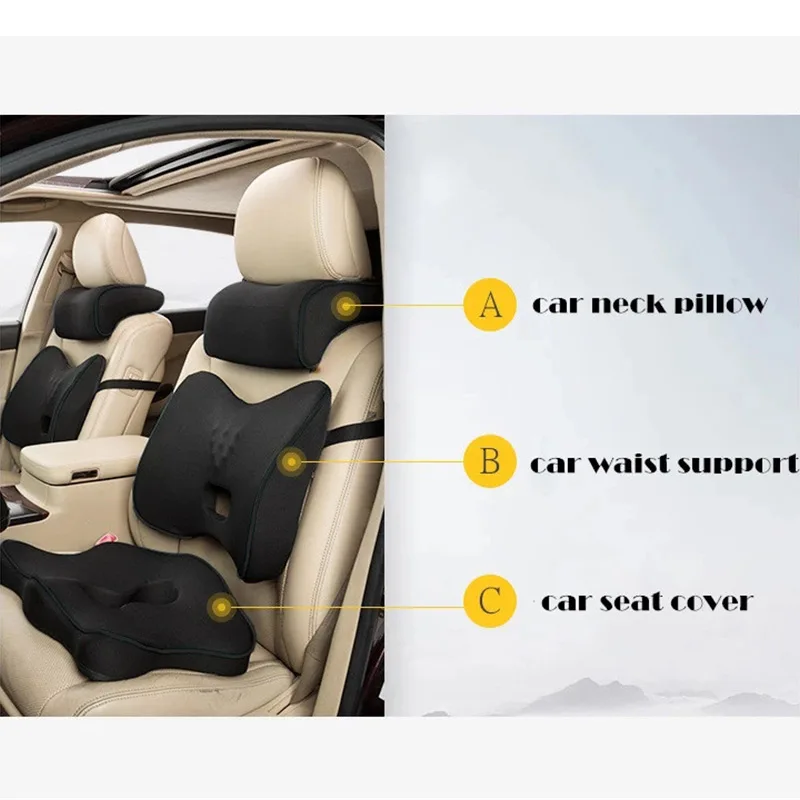 Новая U-образная подушка для автомобильного подголовника из пены с эффектом