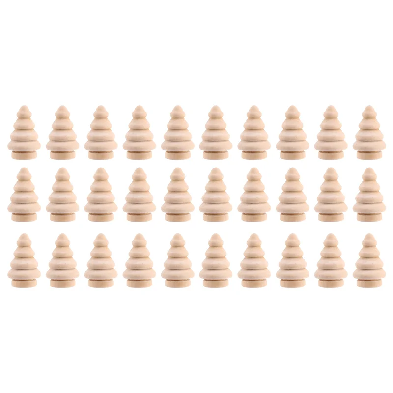

Blank DIY Wooden Christmas Tree Peg Dolls Party Cake Toppers Pack of 30