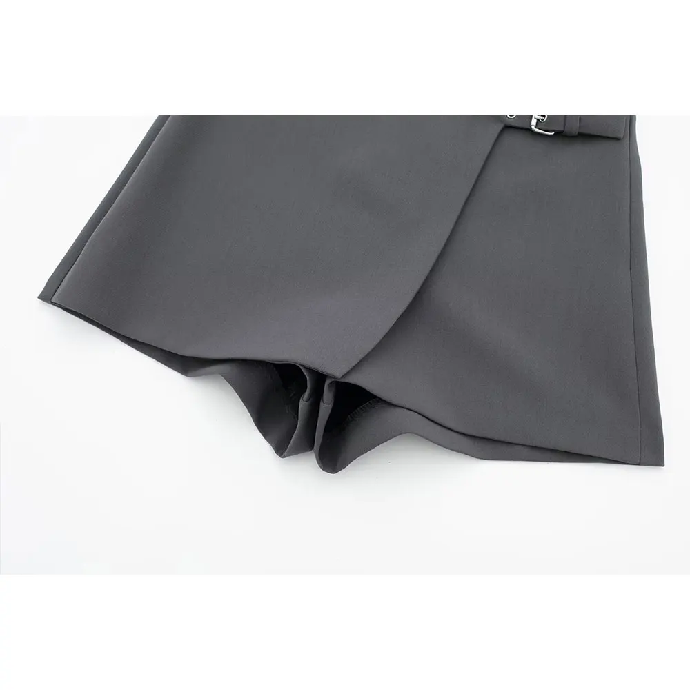 Юбка-шорты DUOPERI Женская однотонная модная бандажная мини-юбка с завышенной