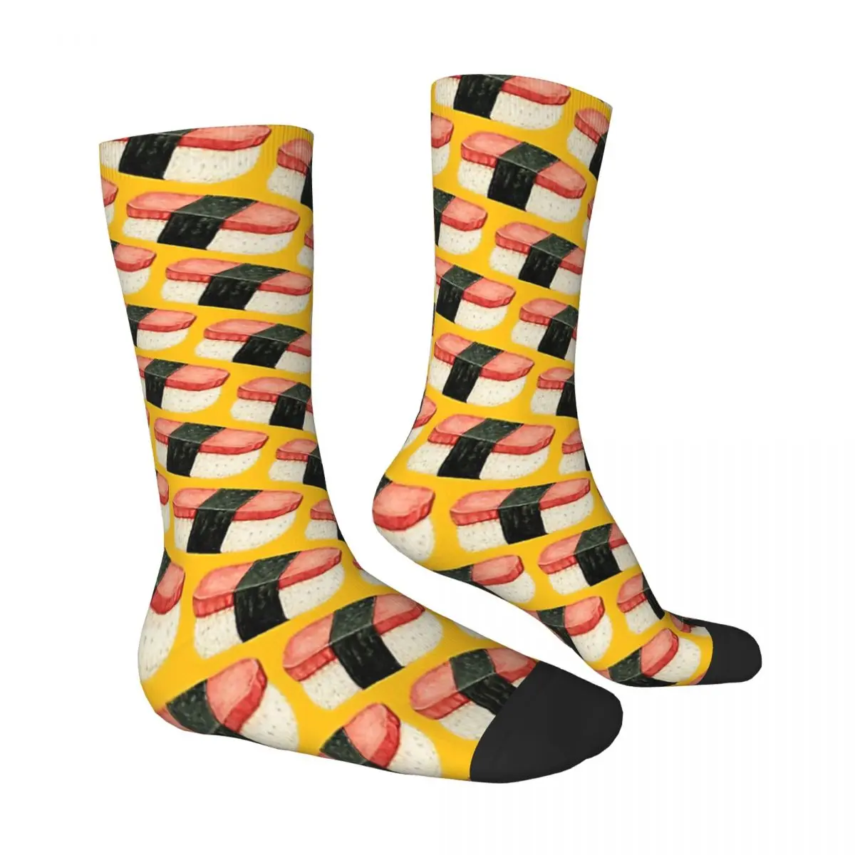 Musubi - Yellow sockings Long Socks Harajuku Comfortable Breathable Happy Gift sockings For Unisex