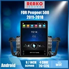 Автомобильный мультимедийный плеер, экран 9,7 дюйма 4G Carplay Tesla для peugeot 508 2011-2018, 2 Din, Android, GPS, навигация, FM