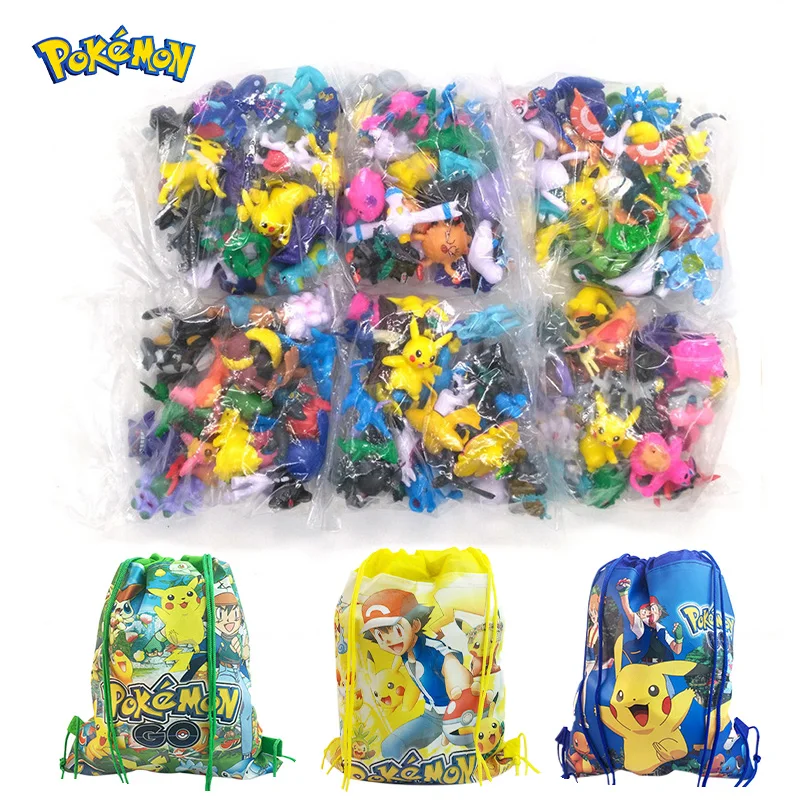 144 различные фигурки покемонов игрушечный набор 24 шт. 1 пакет 2-3 см объемная аниме