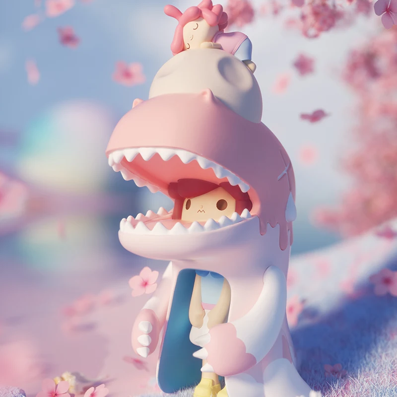 

Динозавр девушка отражения сюрприз коробка второго поколения рефлексы кавайная фигурка модная игрушка орнамент подарок таинственная сумка