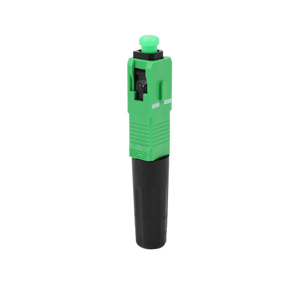 100PCS/LOT Optical Fiber Connector Green SC APC Quick Connector FTTH FTTB FTTX Network Fiber To The Home