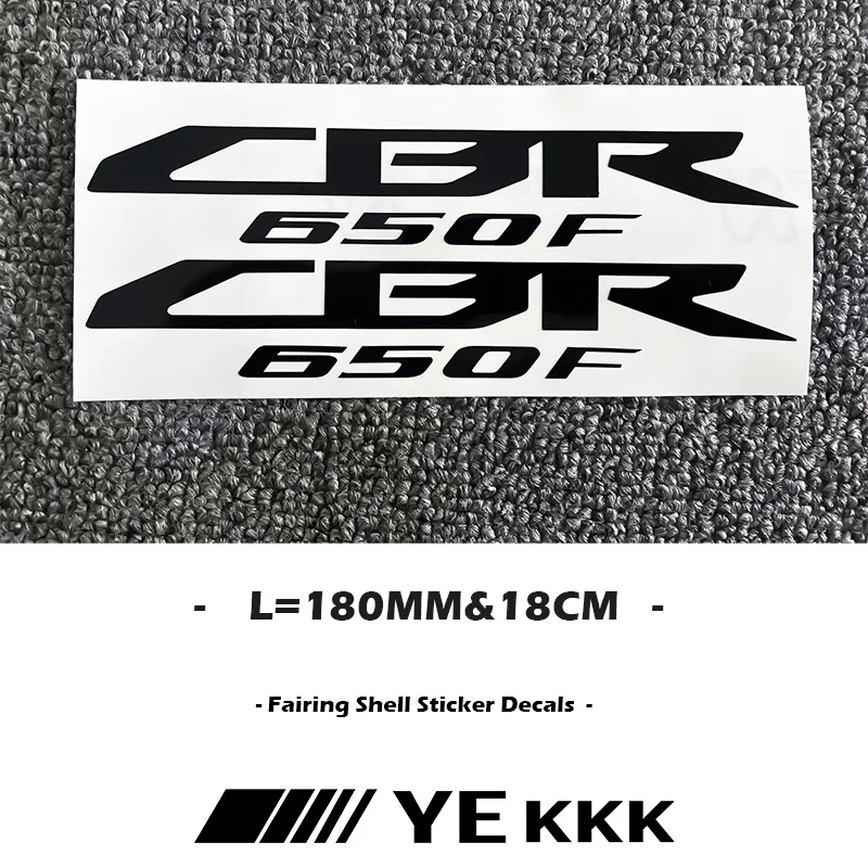 2X 180MM Motorcycle Fairing Shell Hub Head Shell Fuel Tank Sticker Decal White Black For HONDA CBR650F 650F CBR