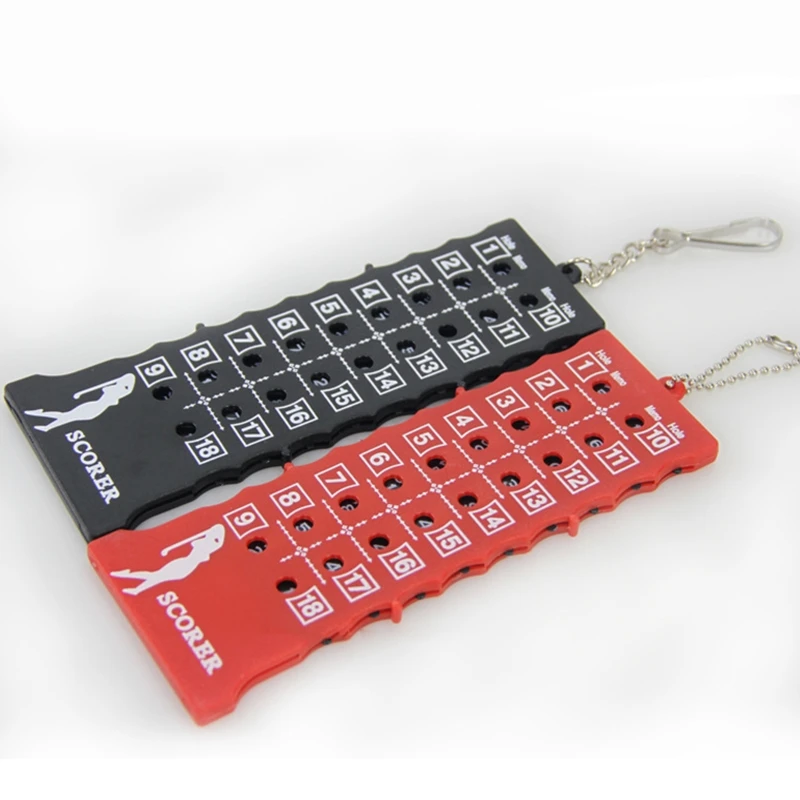 

Handheld Golf Shot Count Stroke Putt Score Counter 18 Holes Scoring Keeper Indicator with Key Chain Golf Training Aids
