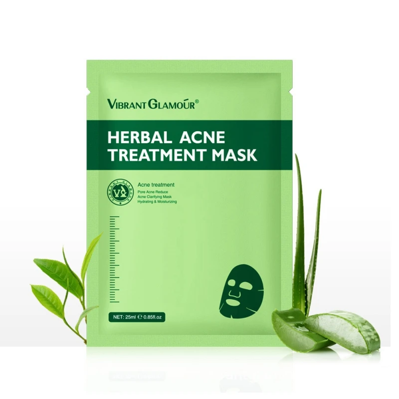 

25ml Acne Treatment Mask Skin Purifying Sheet Masks Skin Hydrating Moisturizing Skin Soothing Revitalizing Face Mask