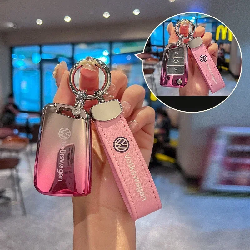 Чехол для автомобильного ключа из ТПУ чехол VW Volkswagen Polo Tiguan Passat B5 B6 B7 Golf 4 5 6 MK6 Jetta