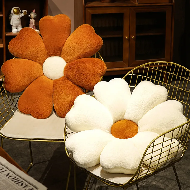 

Zqswkl 60cm Cartoon Flower Plush Cushion Sofa Cushion Office Chair Cushion Flower Pillow Sunflower Pillows