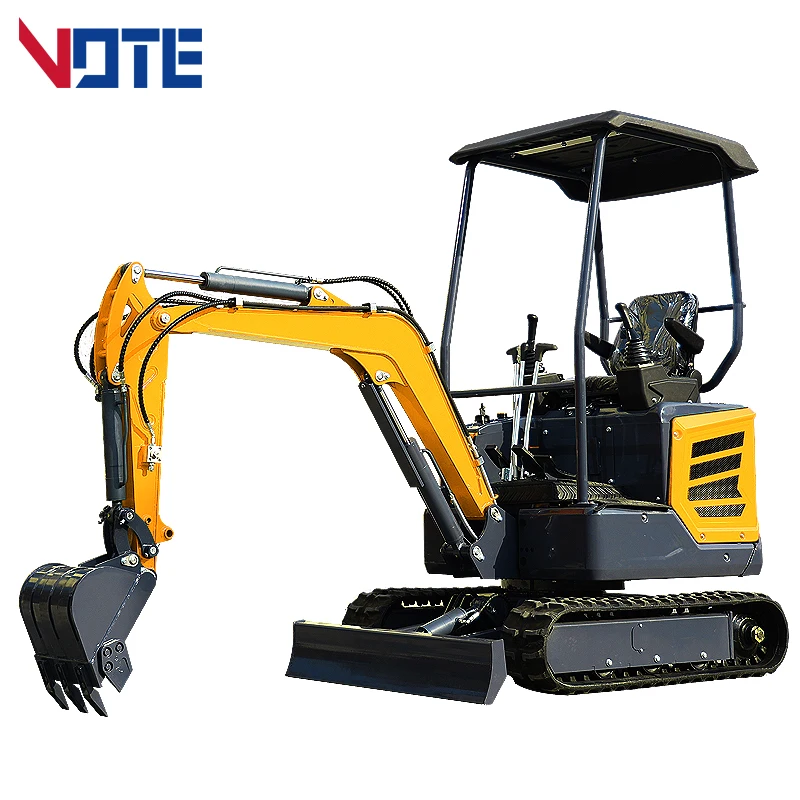 China Small Digger Wholesale1800kg Mini Excavator Compact Towable Backhoe Micro Excavator Free Shipping
