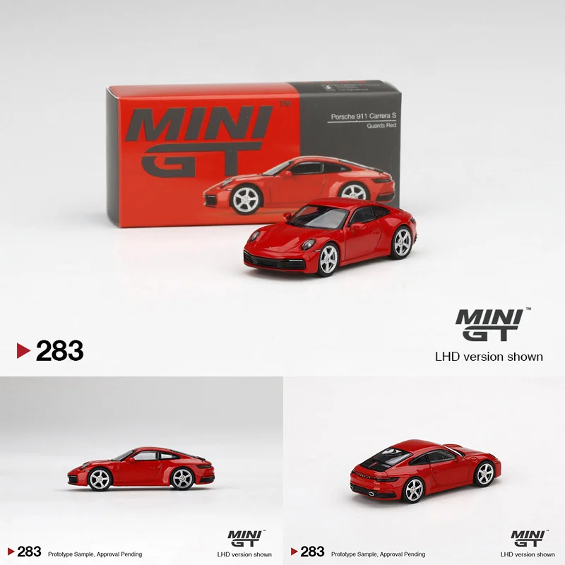 

MINI GT 1:64 911 992 Carrera S Guard коллекция миниатюрных игрушечных моделей автомобилей из красного сплава 283 игрушки для детей