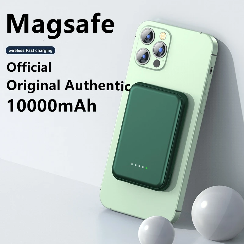 

Магнитная Беспроводная зарядка для Iphone 13, 12 Mini, 13pro, 12pro Max, 10000 мАч, Macsafe, быстрая зарядка, внешний аккумулятор