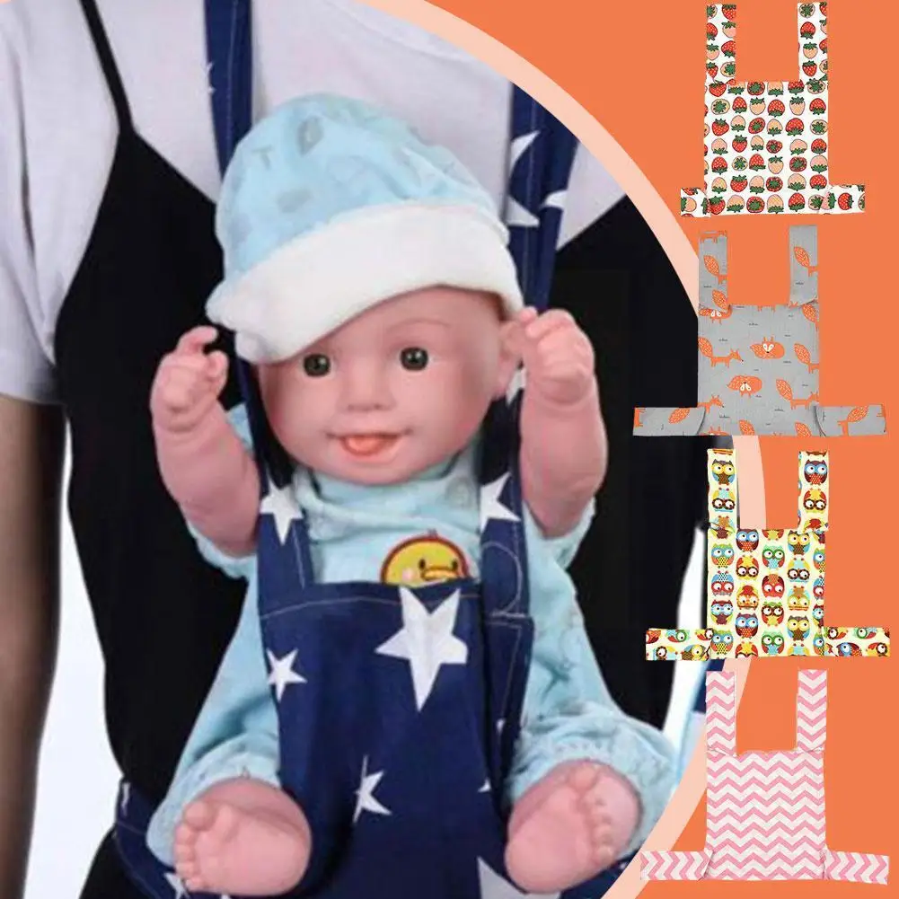 Cute Toddler Baby Carrier Dolls Sling Toy For Children Front Back Baby Toy Doll Carrier Shoulder Strap Cartoon Front Backpa H6B1