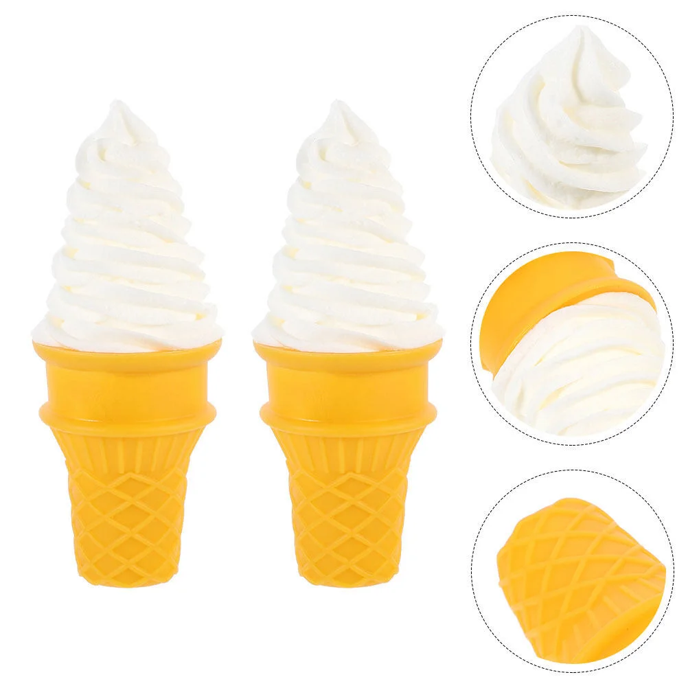 

Simulation Ice Cream Photoing Decor Fake Toy Artificial Simulated Model Modeling Figurine Cone Prop Props Tablescape