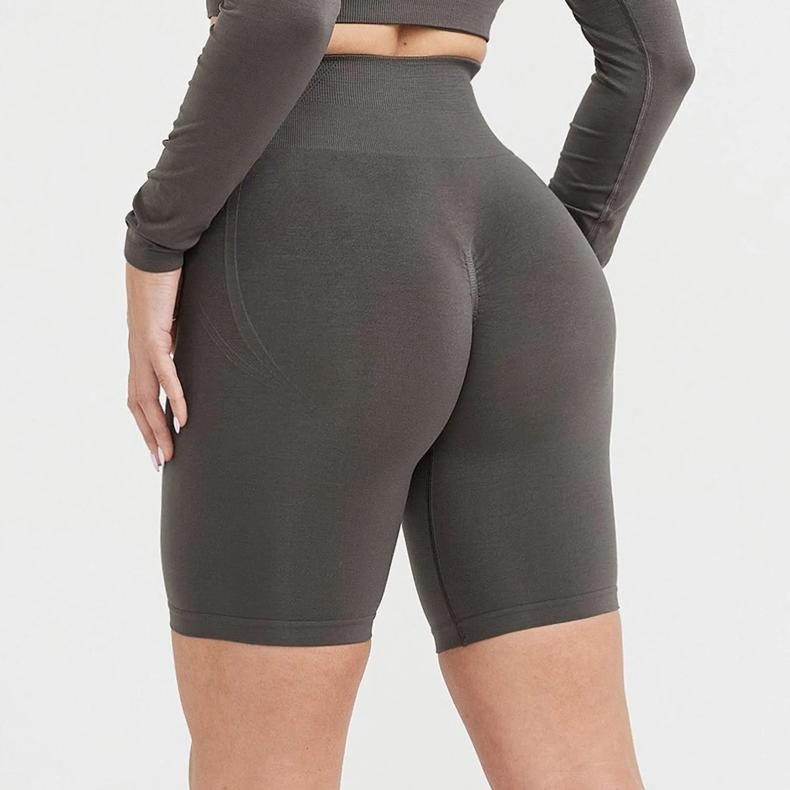 

High Waist Sports Shorts Women Biker Shorts Tight Hip Yoga Pants Female Seamless Fitness Cycling Shorts Slim Five-Point Pants