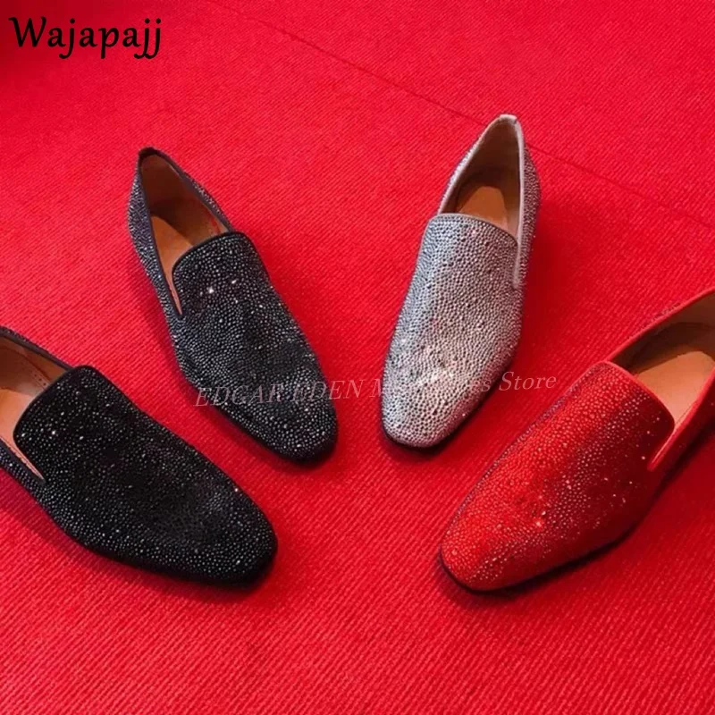 Мужские мокасины с кристаллами